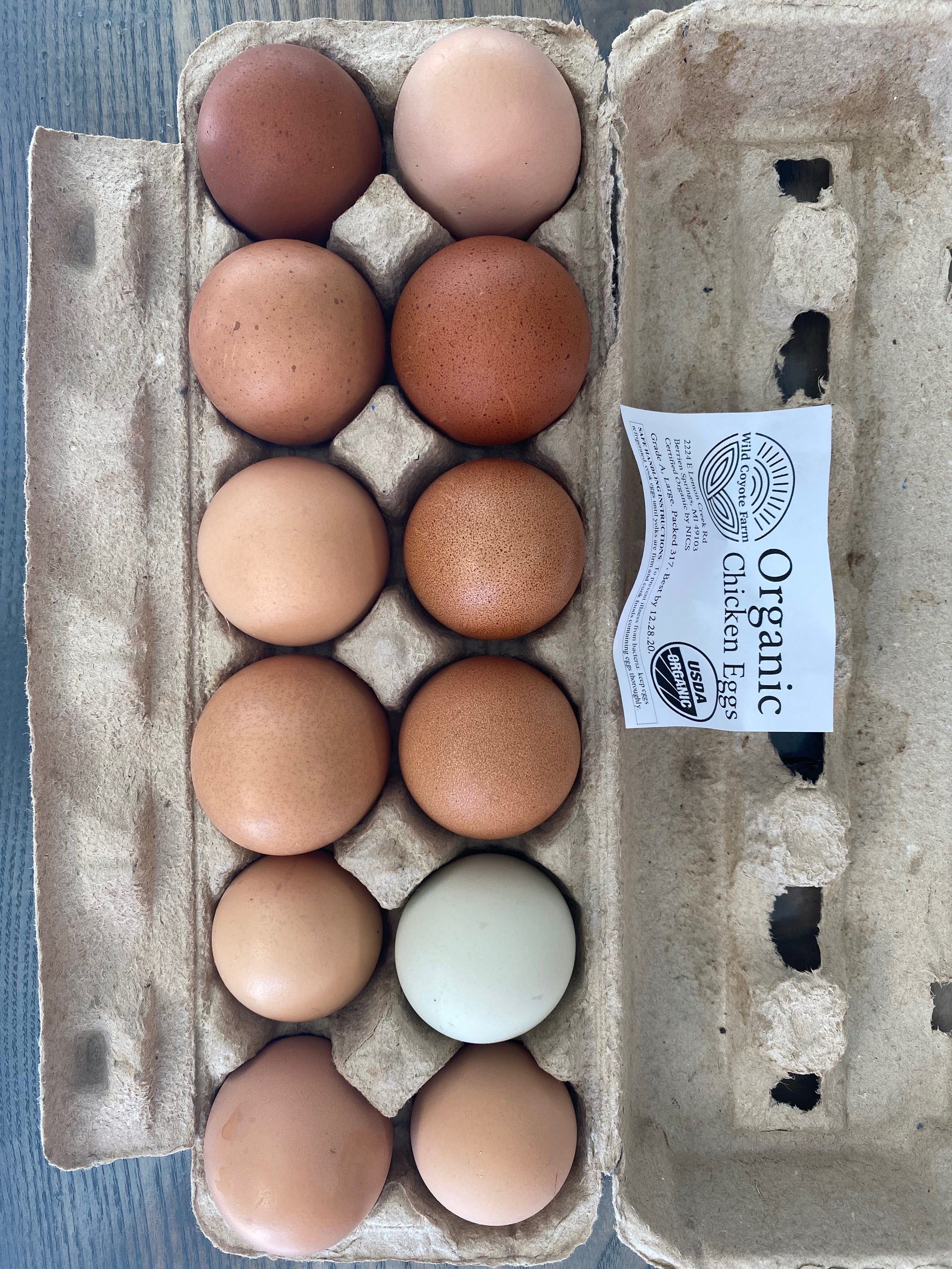Free Range Chicken Eggs (1 Dozen Brown)